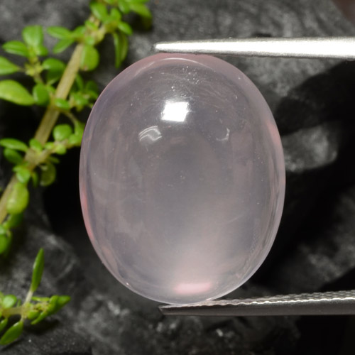Quartz rose rose naturelle transparent, 12,96 ct, transparent / translucide