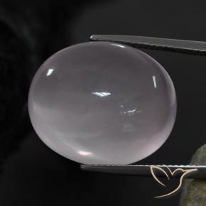 Quartz rose Rose rosé très clair naturelle ovale, 25.98 ct, Transparent