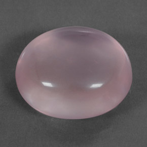 Quartz rose rose naturelle coupe ovale, 35,78 ct, transparent