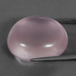Quartz rose rose naturelle coupe ovale, 35,78 ct, transparent