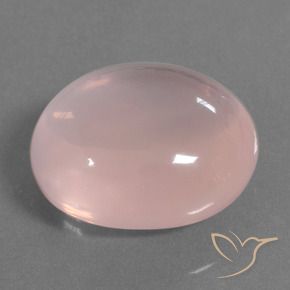 Quartz rose Rose clair naturelle ovale, 45.90 ct, Transparent