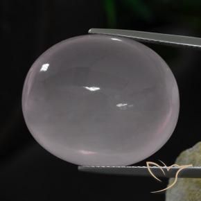 Quartz rose Rose très clair naturelle ovale, 44.65 ct, Transparent