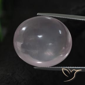 Quartz rose Rose très clair naturelle ovale, 38.11 ct, Transparent