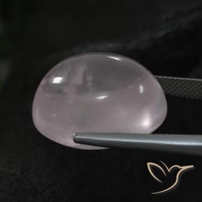 Quartz rose Rose très clair naturelle ovale, 38.11 ct, Transparent