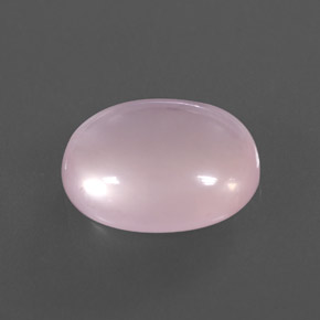 Quartz rose rose naturelle coupe ovale, 7,46 ct, transparent