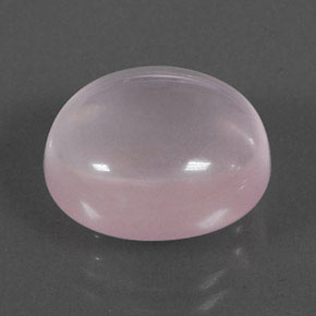 Quartz rose rose naturelle coupe ovale, 10,12 ct, transparent