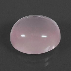 Quartz rose rose naturelle coupe ovale, 10,04 ct, transparent