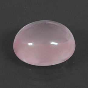 Quartz rose rose naturelle coupe ovale, 8,60 ct, transparent