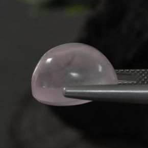 Quartz rose rose naturelle coupe ovale, 11,10 ct, transparent