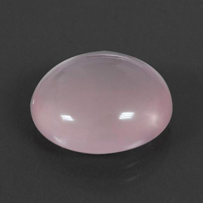 Quartz rose rose naturelle coupe ovale, 7,43 ct, transparent