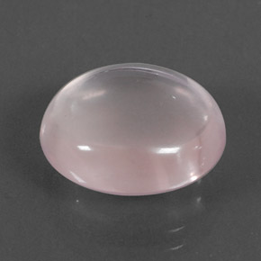 Quartz rose rose naturelle coupe ovale, 8,29 ct, transparent