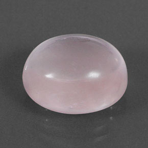 Quartz rose rose naturelle coupe ovale, 9,85 ct, transparent