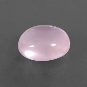 Quartz rose rose naturelle coupe ovale, 8,07 ct, transparent
