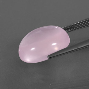 Quartz rose rose naturelle coupe ovale, 8,07 ct, transparent