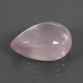 Quartz rose rose naturelle en forme de poire, 13,67 ct, transparent