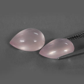 Achetez naturel ct rose quartz rose gems, en forme de poire, en provenance afrique du sud chez gemselect. en stock, livraison internationale!