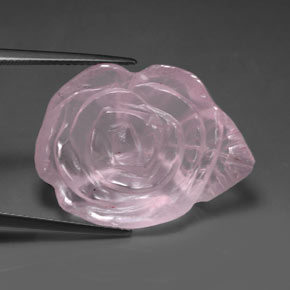 Quartz rose rose naturelle transparent, 27,23 ct, transparent / translucide