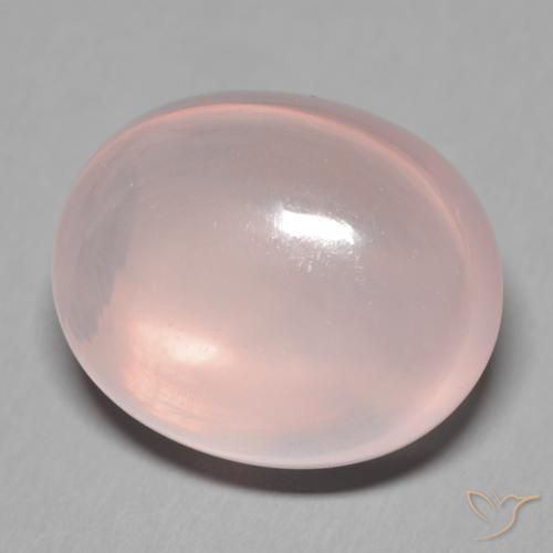 Quartz rose Rose clair naturelle ovale, 38.62 ct, Transparent