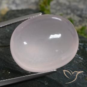 Quartz rose Rose très clair naturelle ovale, 40.38 ct, Transparent / Translucide