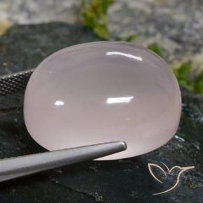 Quartz rose Rose très clair naturelle ovale, 40.38 ct, Transparent / Translucide