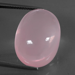 Quartz rose rose naturelle transparent, 23,66 ct, transparent / translucide