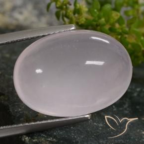 Quartz rose Rose très clair naturelle ovale, 16.02 ct, Translucide