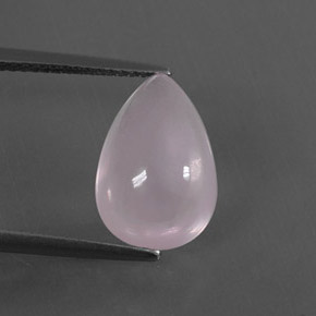 Quartz rose rose naturelle en forme de poire, 4,48 ct, transparent