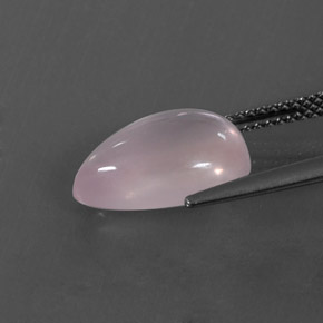 Quartz rose rose naturelle en forme de poire, 4,48 ct, transparent