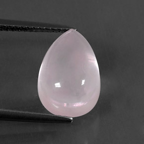 Quartz rose rose naturelle en forme de poire, 5,74 ct, transparent