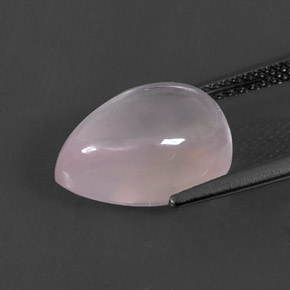 Quartz rose rose naturelle en forme de poire, 5,74 ct, transparent