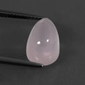 Quartz rose rose naturelle en forme de poire, 5,14 ct, transparent