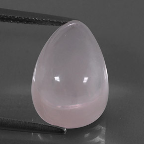 Quartz rose rose naturelle en forme de poire, 7,04 ct, transparent