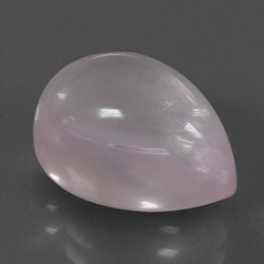 Quartz rose rose naturelle en forme de poire, 7,04 ct, transparent