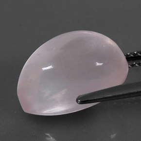 Quartz rose rose naturelle en forme de poire, 7,04 ct, transparent