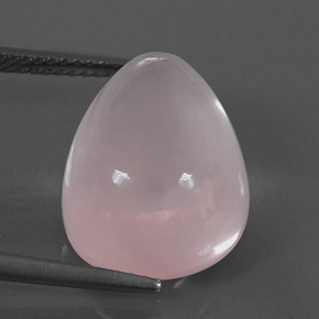 Quartz rose rose naturelle en forme de poire, 11,54 ct, transparent
