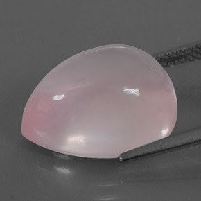 Quartz rose rose naturelle en forme de poire, 11,54 ct, transparent