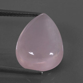 Quartz rose rose naturelle en forme de poire, 8,11 ct, transparent