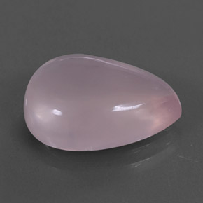 Quartz rose rose naturelle en forme de poire, 8,11 ct, transparent