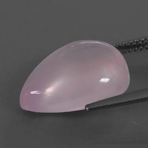 Quartz rose rose naturelle en forme de poire, 8,11 ct, transparent