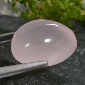 Quartz rose rose naturelle en forme de poire, 13,35 ct, translucide