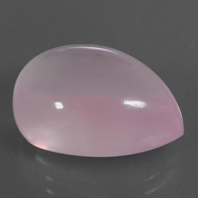 Quartz rose rose naturelle en forme de poire, 14,63 ct, transparent
