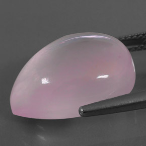 Quartz rose rose naturelle en forme de poire, 14,63 ct, transparent