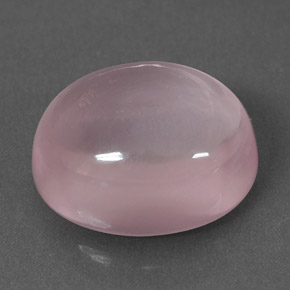 Quartz rose rose naturelle coupe ovale, 6,10 ct, transparent
