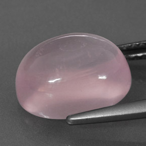 Quartz rose rose naturelle coupe ovale, 6,10 ct, transparent