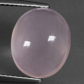 Quartz rose rose naturelle coupe ovale, 5,71 ct, transparent