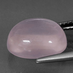 Quartz rose rose naturelle coupe ovale, 5,71 ct, transparent