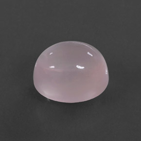 Quartz rose rose naturelle coupe ovale, 7,42 ct, transparent