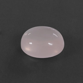 Quartz rose rose naturelle coupe ovale, 5,50 ct, transparent