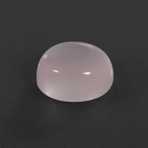 Quartz rose rose naturelle coupe ovale, 6,70 ct, transparent