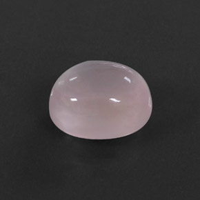 Quartz rose rose naturelle coupe ovale, 5,82 ct, transparent